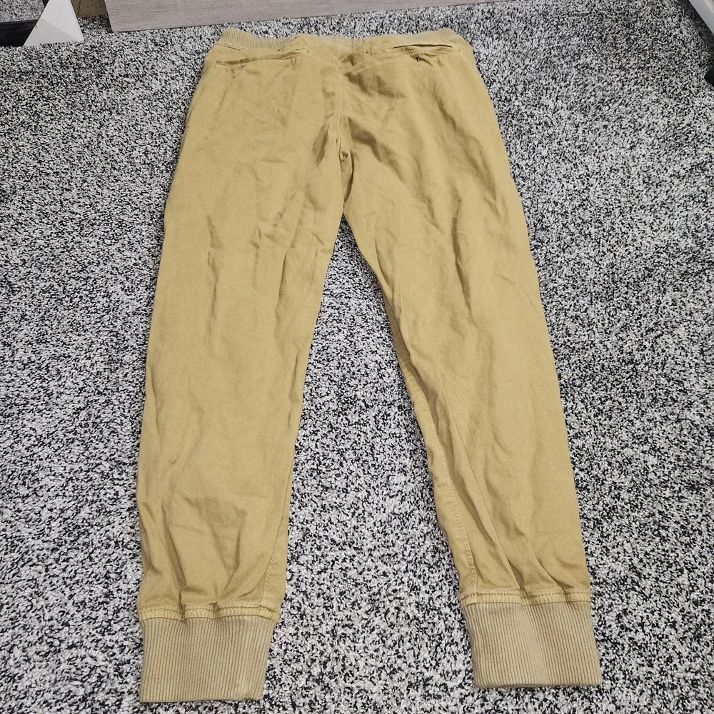 American Eagle Khaki Tan Pants/Joggers Mens Sz Small Pockets Drawstring Tapered